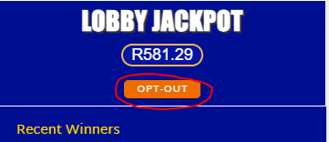 Opt out of the Lobby Jackpots