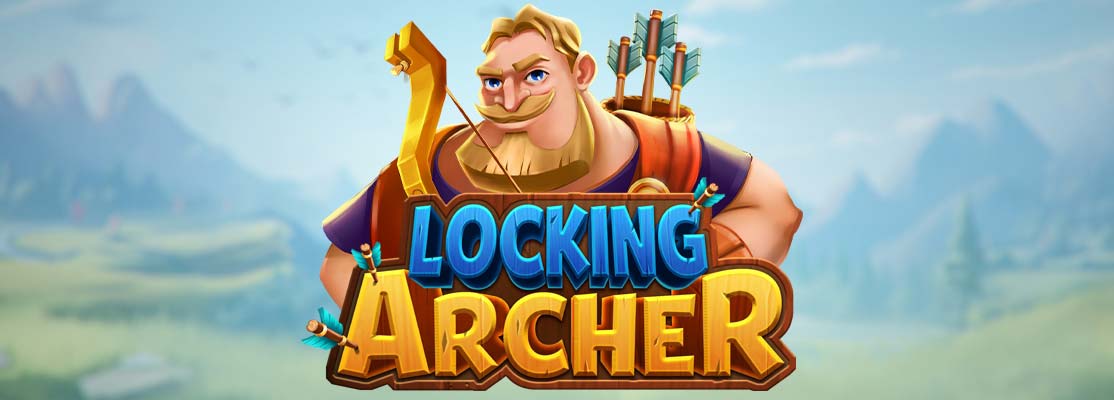 Viking Sir Reginald with archers bow and arrow in the new slot game Locking Archer